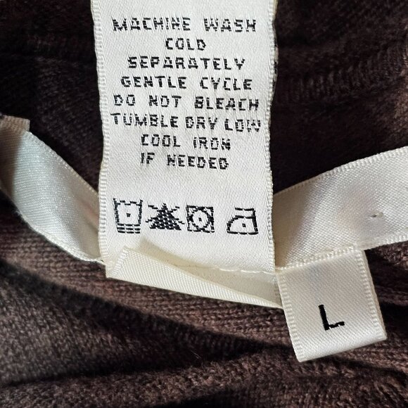 Studio M Drawstring Dress Easy Wear Knit Adjustable Blouson Womens L Brown - Picture 9 of 9